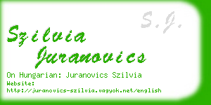 szilvia juranovics business card